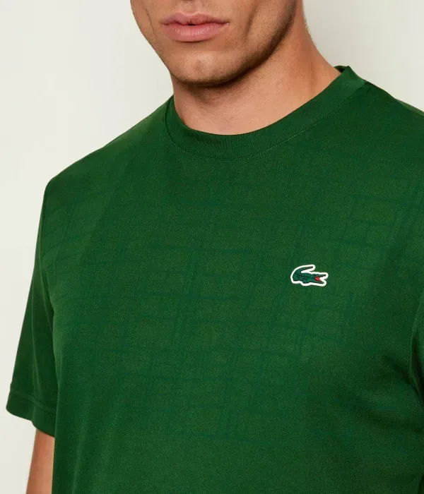 Футболка Lacoste x Novak Djokovic, regular fit, бутылочно-зеленый — фото 4