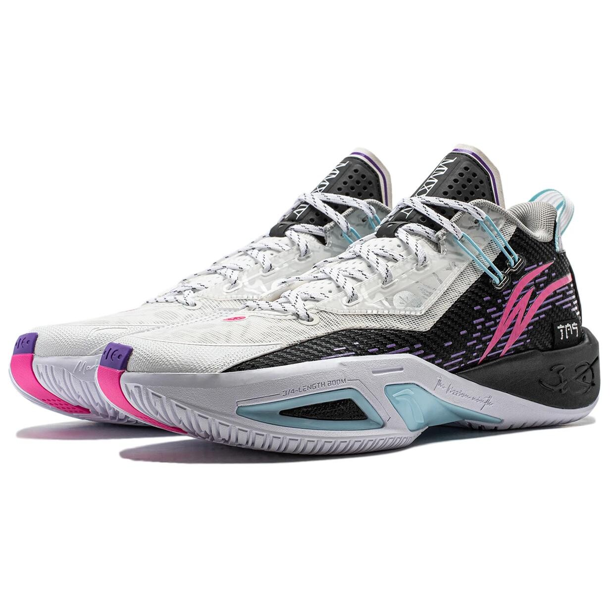 Li Ning ПОДКЛАДКА Баскетбольные кроссовки мужские, Черно-белый — фото 3