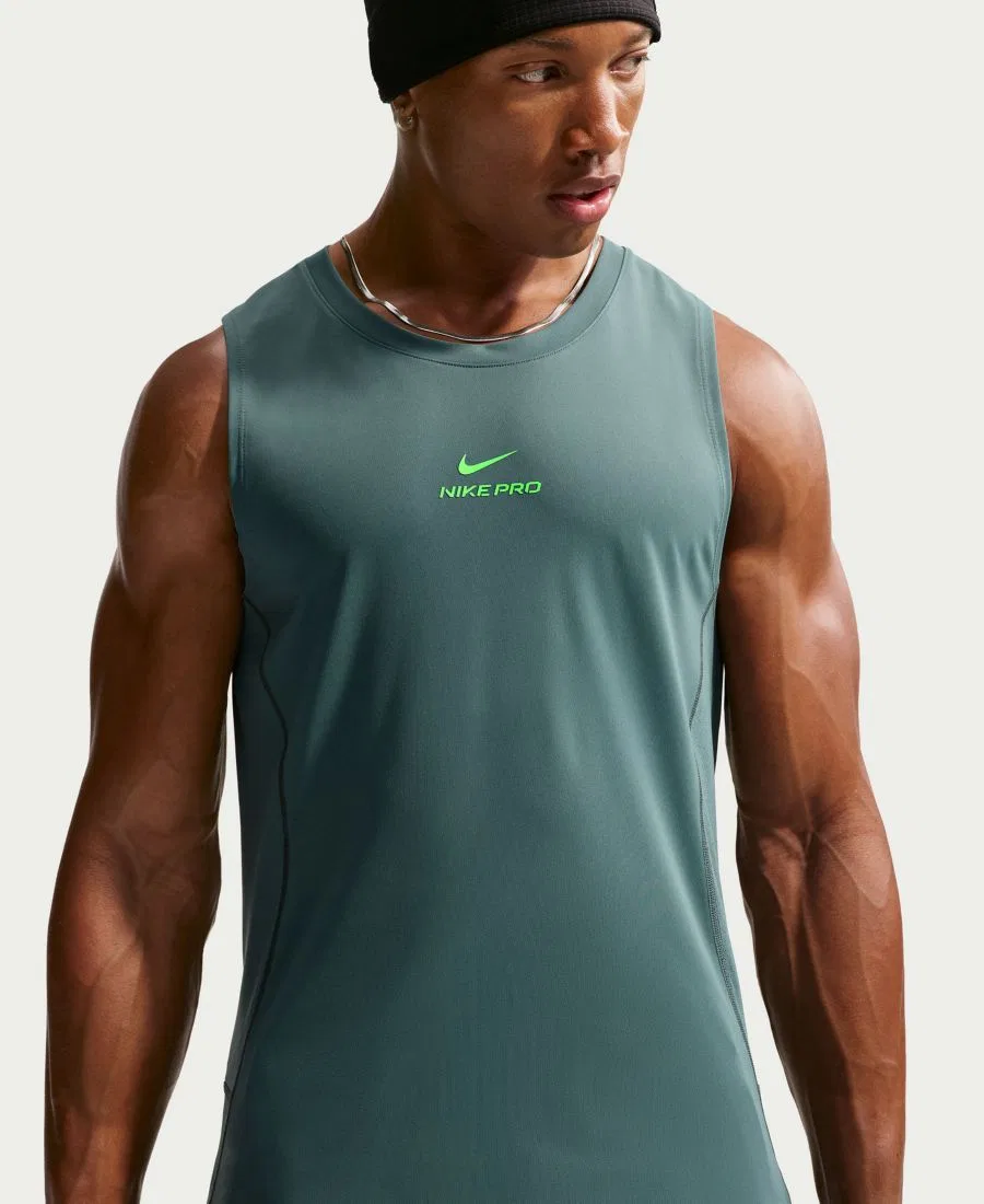 Тренировочная майка Pro Men's Dri-FIT Nike, зеленый — фото 2