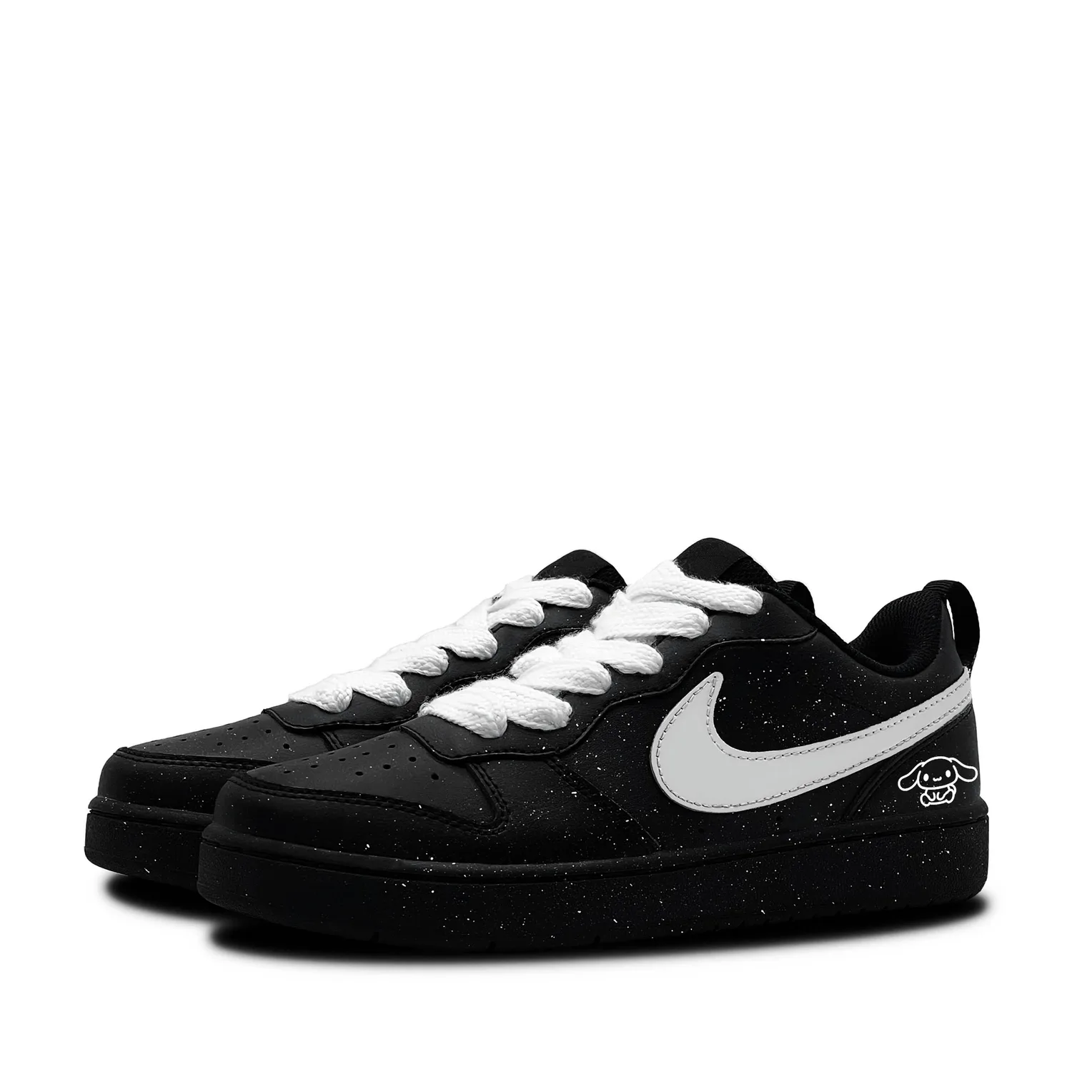 Nike Кроссовки для скейтбординга Court Borough NearLink Cream Puff из синтетической кожи, устойчивые к истиранию, черно-белые — фото 4