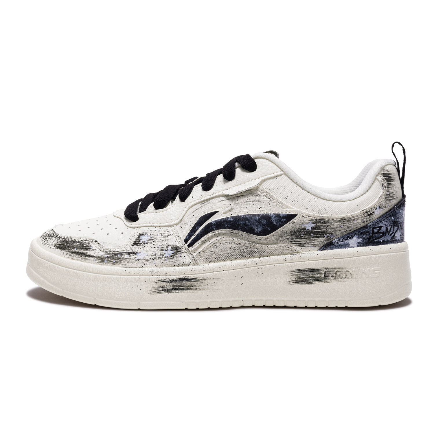 

Раннее облако легкие и дышащие низкие кроссовки для скейтбординга мужские LINING, черный/белый