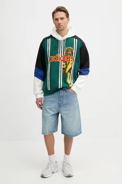 Худи Adidas Originals, зеленый — фото 2