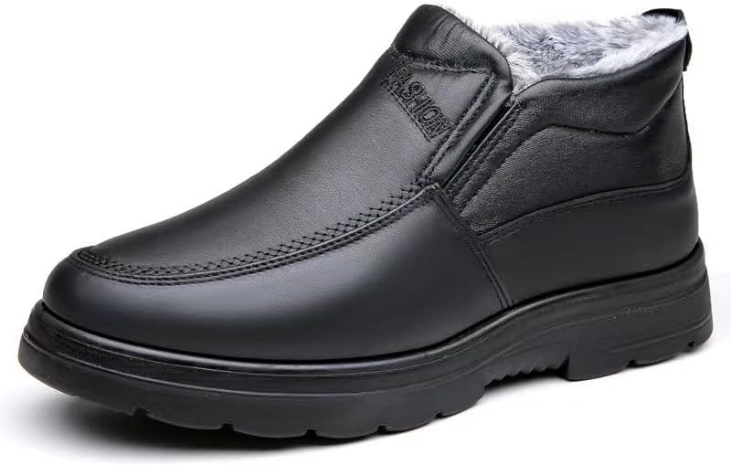 

Зимние сапоги Nemnlaa из натуральной кожи с подкладкой из шерпы, черный