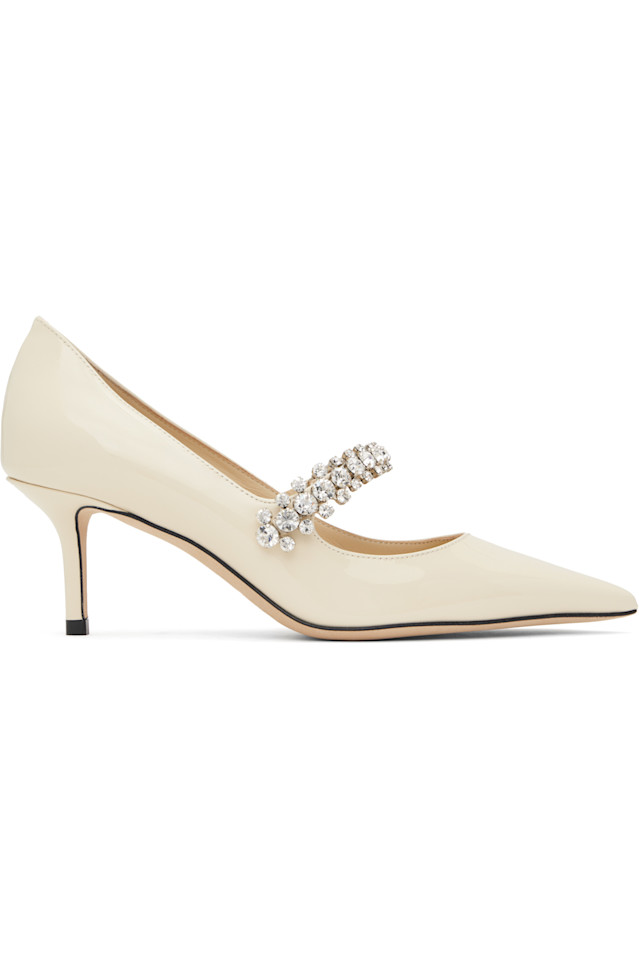 Босоножки Bing pump 65 на каблуке Jimmy Choo, цвет linen
