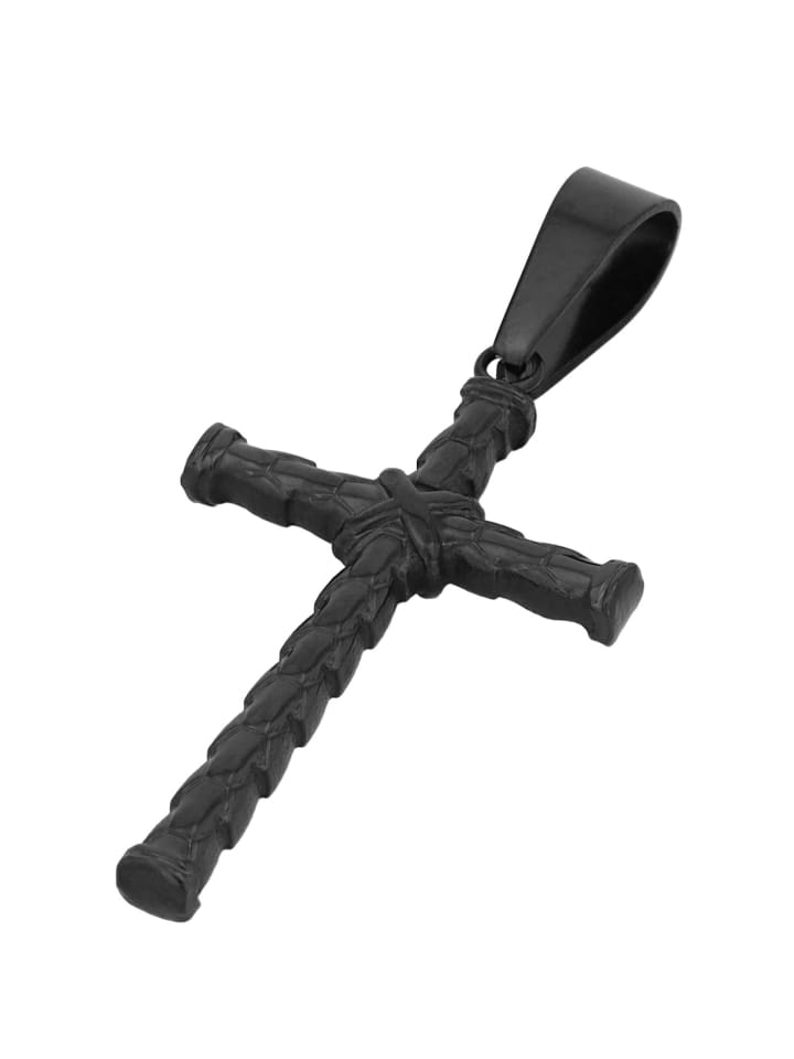 

Adeliás Универсальный кулон - крестообразный кулон из нержавеющей стали черного цвета