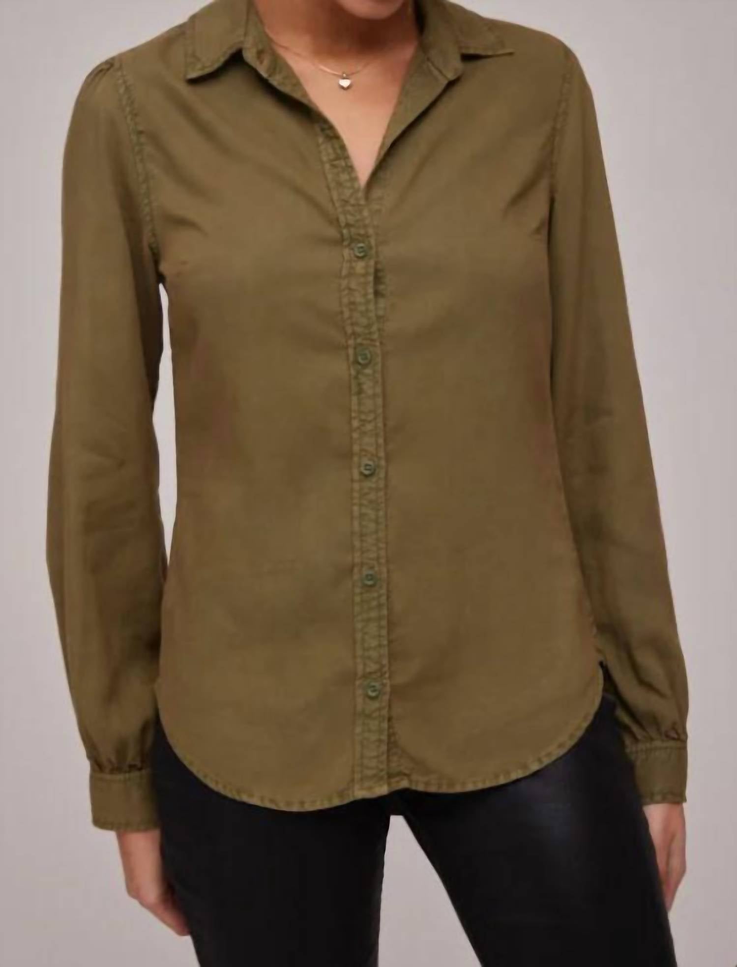 

Приталенная рубашка на пуговицах в цвете Sycamore Green Bella Dahl