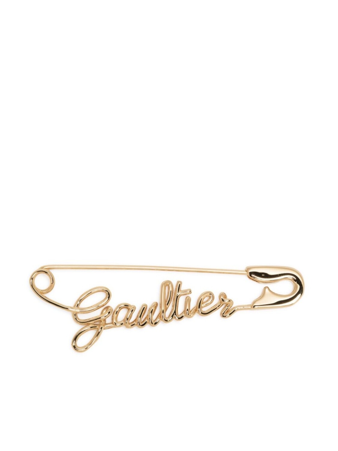 

Jean Paul Gaultier серьга Safety Pin с логотипом, золотой