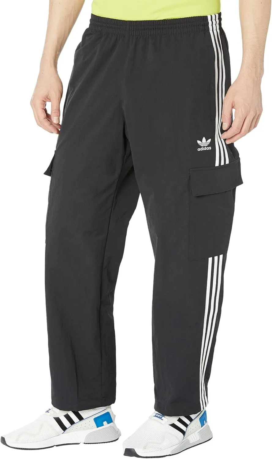 Мужские брюки-карго с 3 полосками Adidas Originals Adicolor Classics, черный