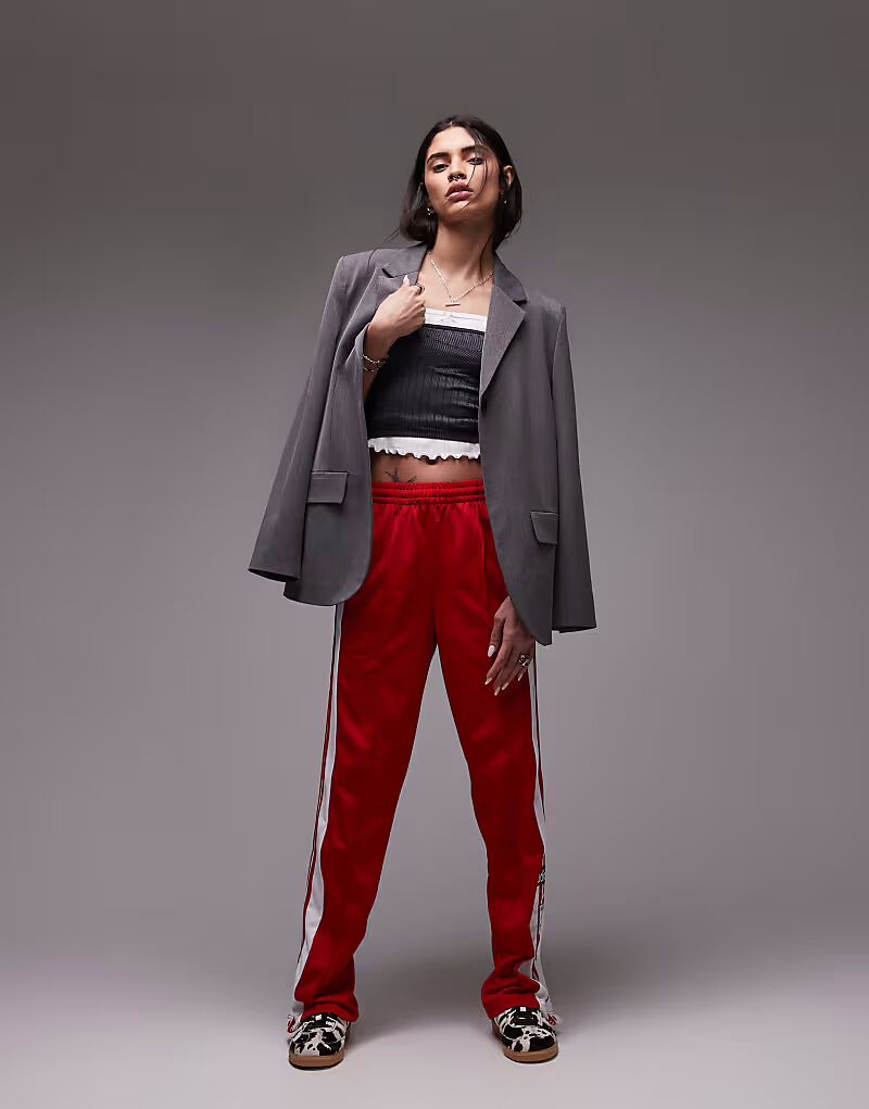 

Штаны Adidas Originals Adibreak спортивные красного цвета