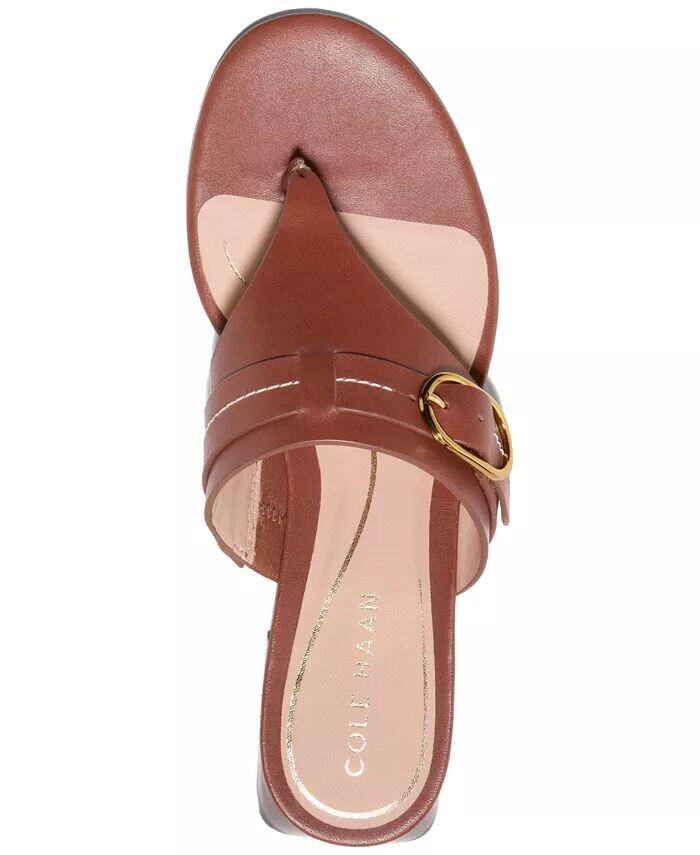Женские сандалии Gayle Thong Flat Cole Haan, коричневый/бежевый — фото 4