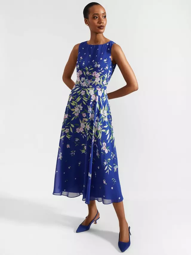 

Платье Hobbs Carly Floral, цвет blue/multi