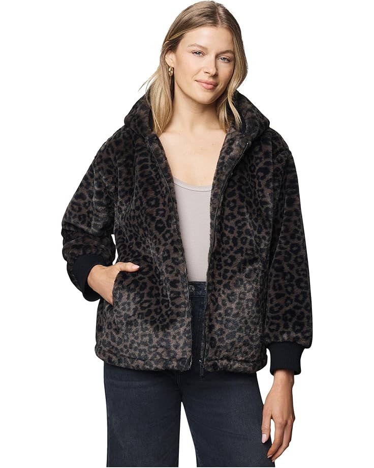 

Женская куртка Splendid Lucia Fur Zip-Up, Leopard Print