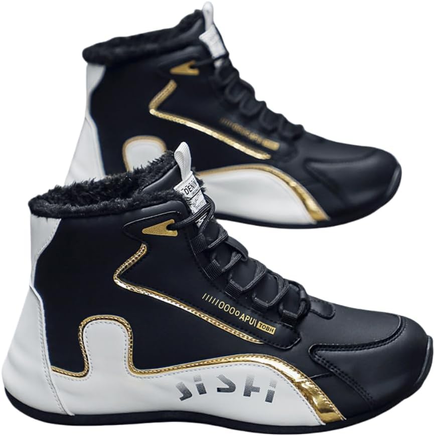 

Мужские зимние ботинки Hhhchpm с высокими кроссовками, теплые ботинки, противоскользящие, спортивная и повседневная обувь, черный