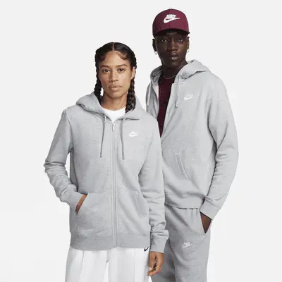 

Худи Nike Sportswear Club Fleece, серый/белый