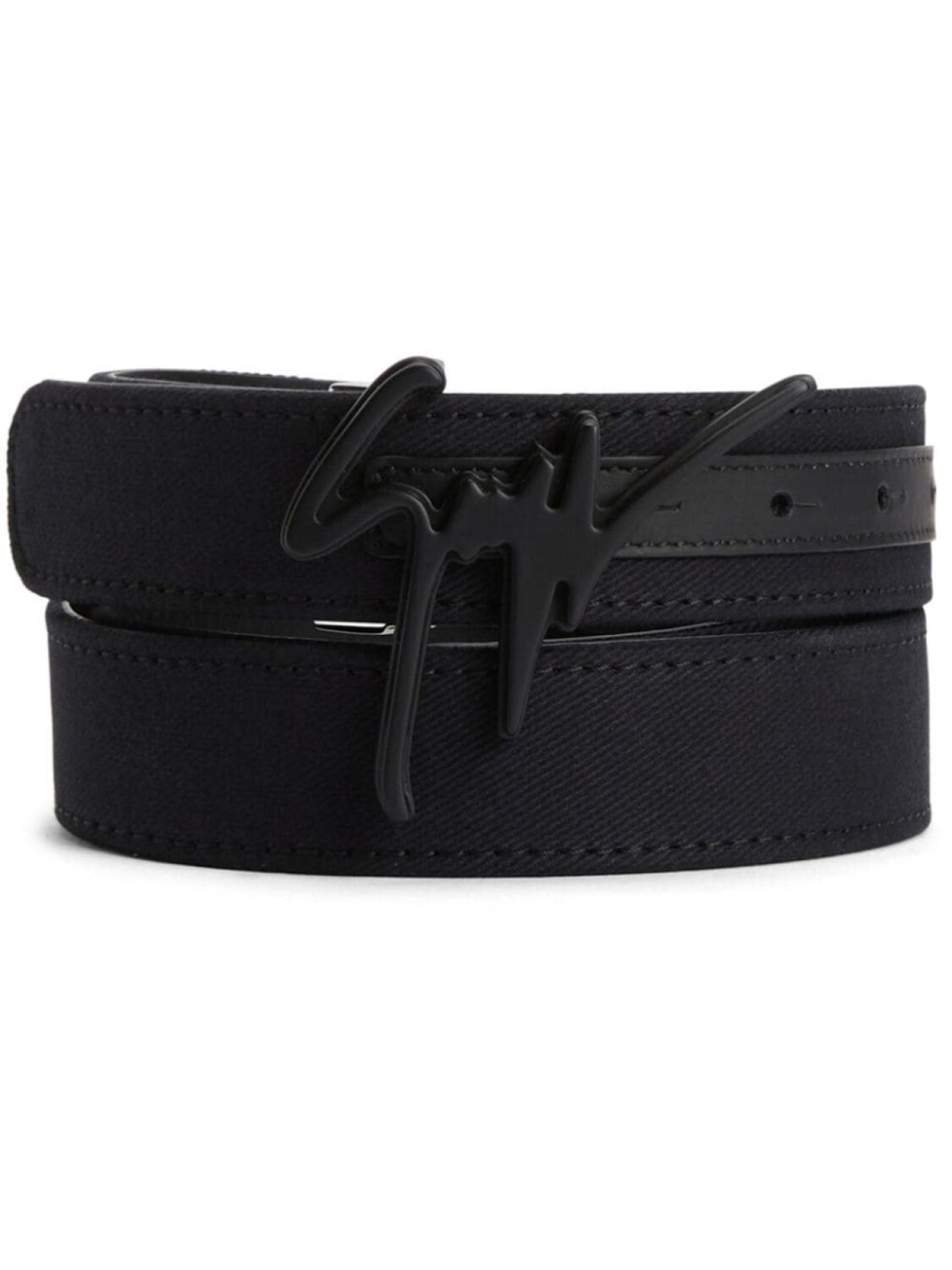 

Giuseppe Zanotti ремень с пряжкой-логотипом, черный
