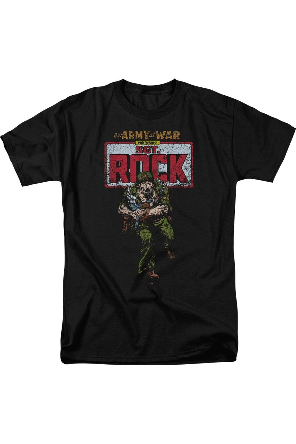 

Футболка с коротким рукавом для взрослых DC Comics Sgt Rock Gildan, черный