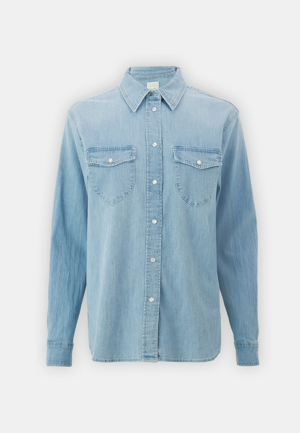 

Блузка на пуговицах WAIMA SHIRT Guess, светло-голубые джинсы