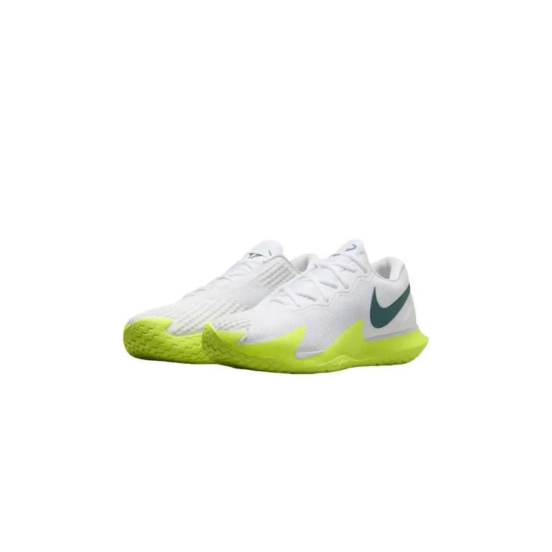 Nike Court Air Zoom Vapor Cage 4 Rafa Support мужские теннисные кроссовки низкие белые зеленые — фото 3