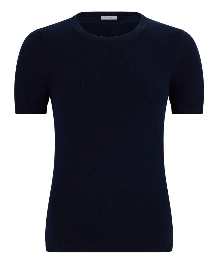 

Свитер с короткими рукавами и круглым вырезом Malo, синий