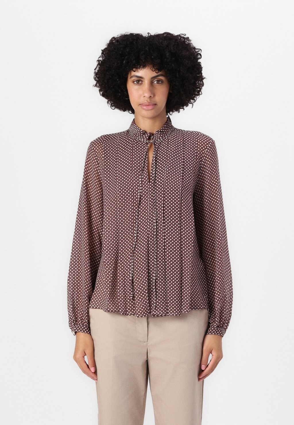 

Блуза RUFFLE PLEAT PRINT Tommy Hilfiger, темно-синий