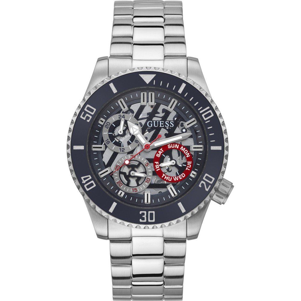 

Серебряные часы из нержавеющей стали Guess