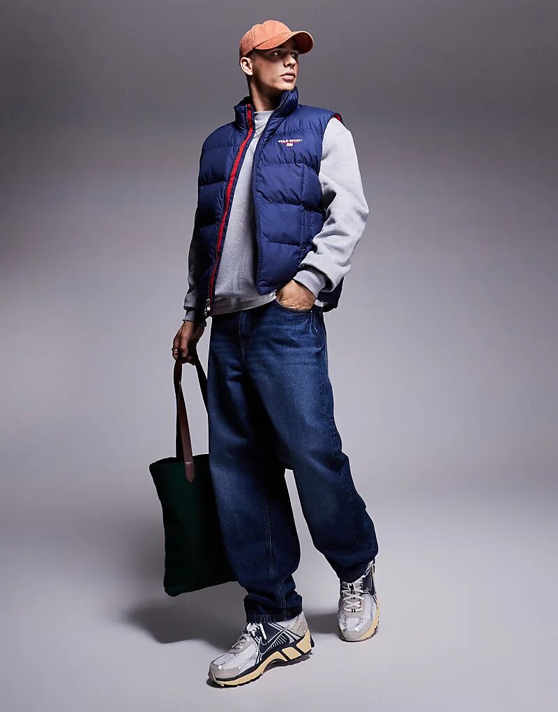 

Стеганый жилет с логотипом Sport Capsule темно-синего цвета Polo Ralph Lauren