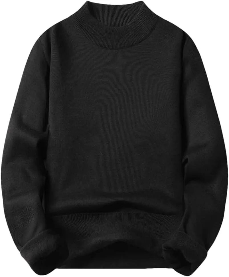 

Мужской полувысокий воротник Casual Slim Fit классический вязаный свитер