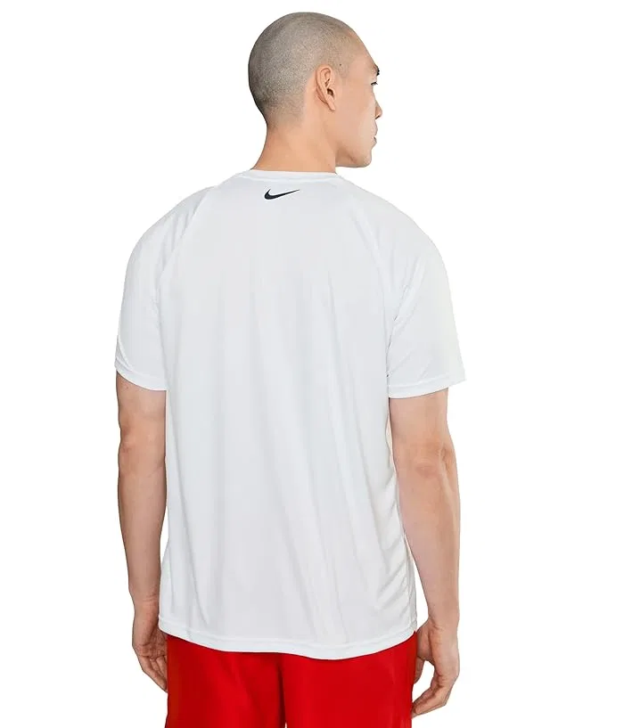 Футболка Nike Hydroguard Outline Swoosh Dri-FIT UV короткий рукав, White — фото 4