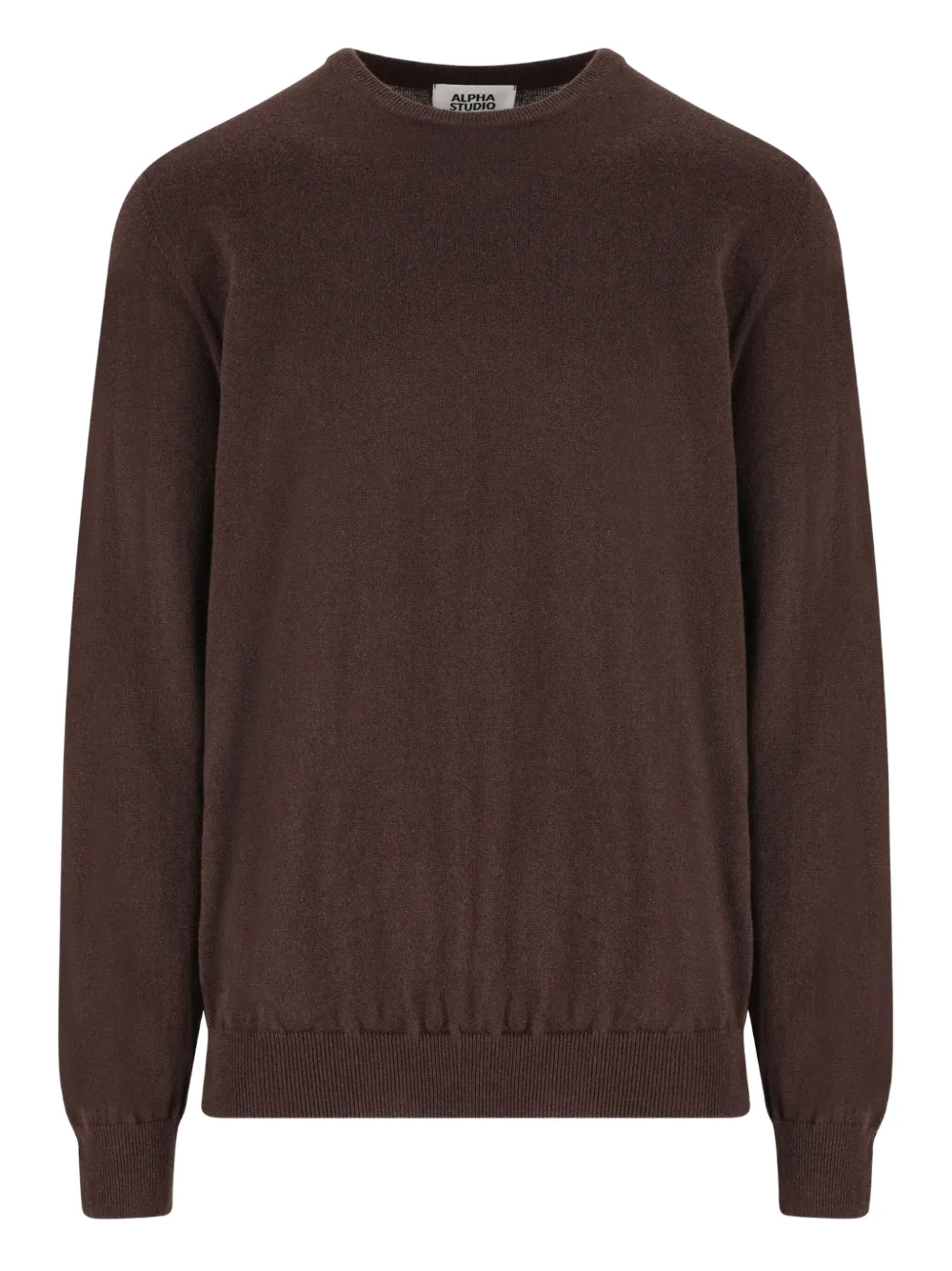 

Кашемировый свитер с круглым вырезом ALPHA STUDIO, коричневый