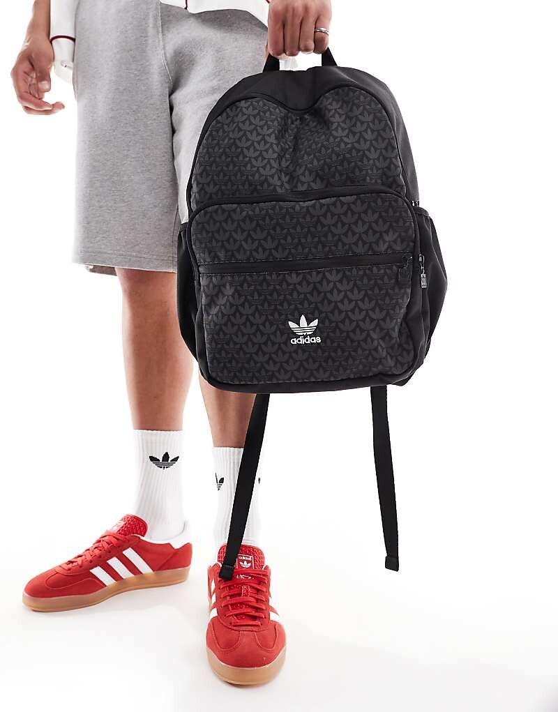 

adidas Originals – Черный рюкзак с монограммой