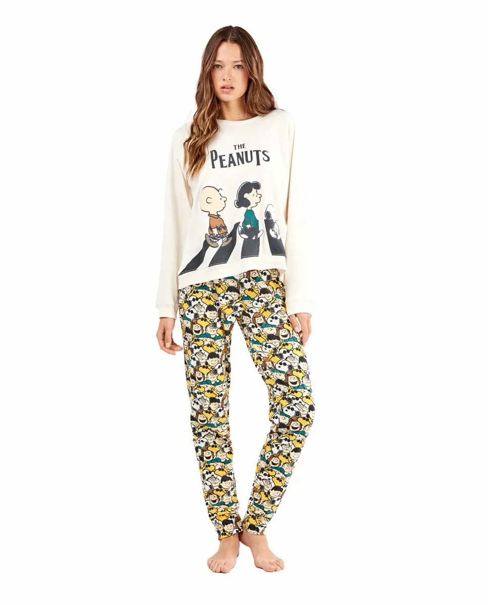 

Женская пижама с брюками с принтом Снупи Gisela, белый