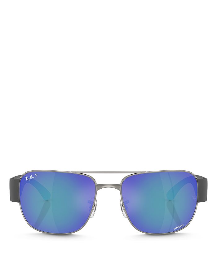 

Квадратные солнцезащитные очки, 56 мм Ray-Ban, серый