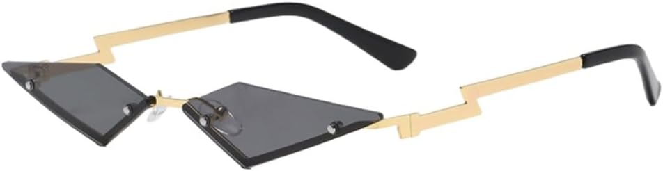 

Популярные солнцезащитные очки в уличном стиле, модель «кошачий глаз», модные разноцветные солнцезащитные очки для вечеринок, солнцезащитные очки без оправы UJNHGQ, Gold Gray