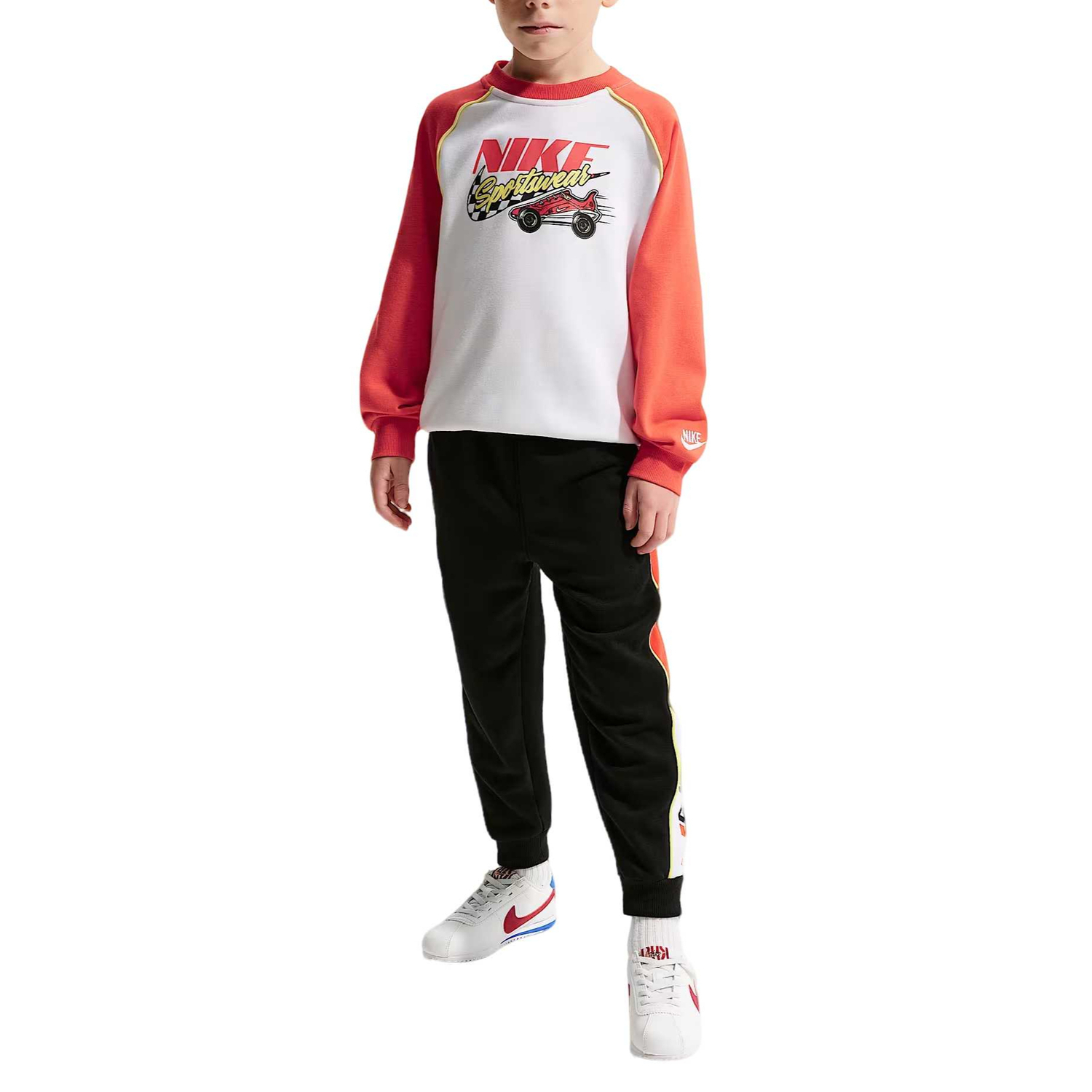 Футболка для детей с круглым вырезом Moderate Nike, белый/красный/желтый/черный — фото 4
