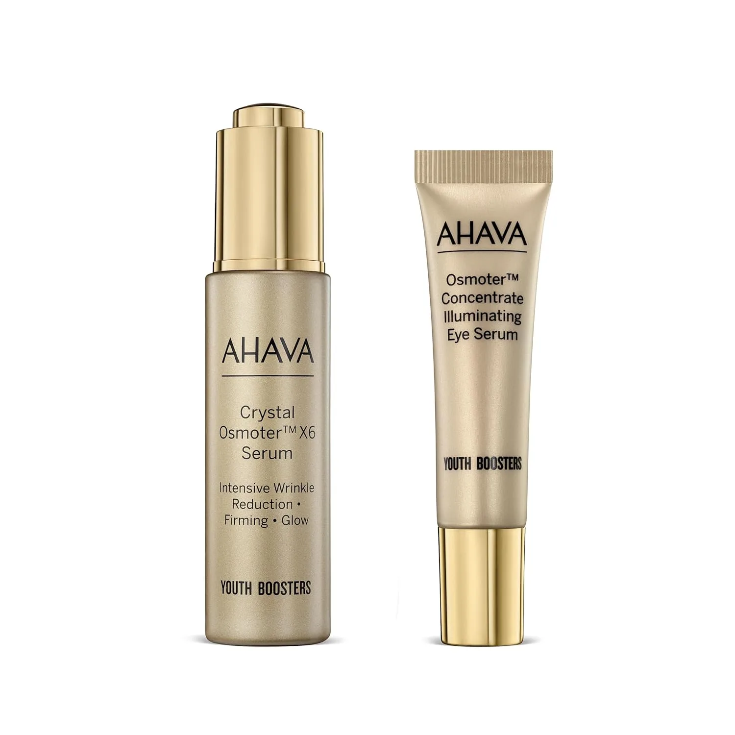 AHAVA Youth Boosters, Crystal Osmoter 6X Intensity Wrinkle Reduction & Firming Serum и Osmoter Eye Concentrate