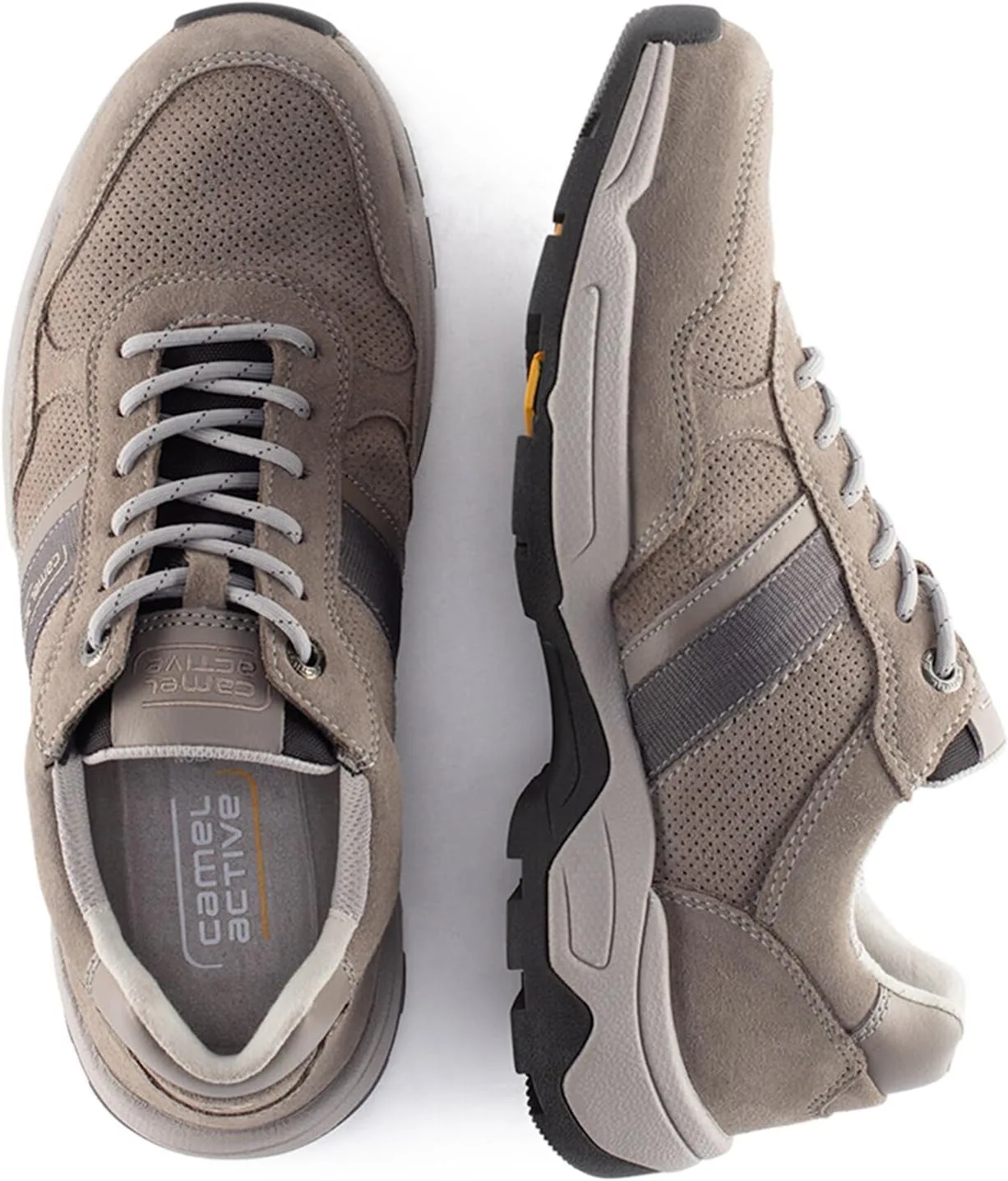 Мужские низкие кроссовки Camel Active, сменная стелька, водоотталкивающие, серый — фото 2