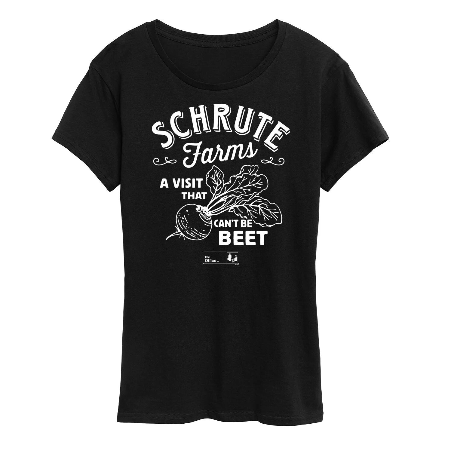 

Женская футболка с рисунком The Office Schrute Farms Licensed Character, черный