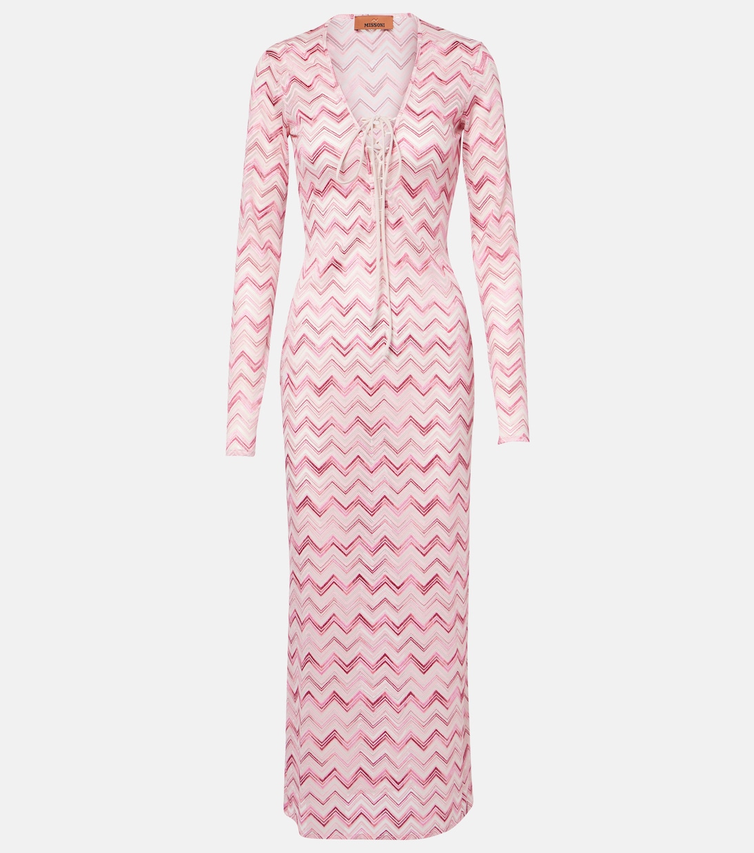 

Ламе платье миди Missoni, Pink/White