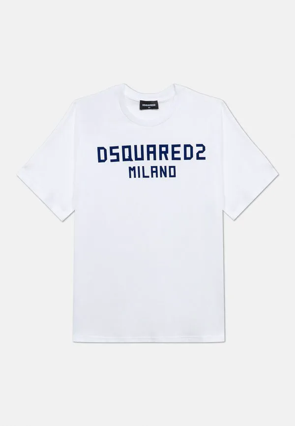 Футболка унисекс с принтом и свободным кроем Dsquared2, White — фото 3