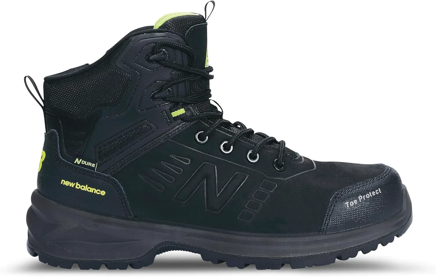 Мужские рабочие ботинки New Balance Calibre с композитным носком - EH, PR, противоскользящие кожаные защитные туфли для промышленности и строительства, черный — фото 2