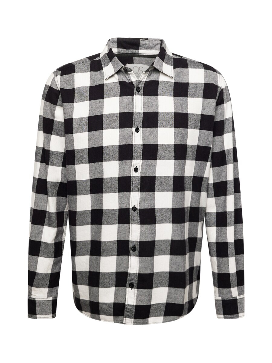 

Клетчатая рубашка QS Regular fit Button Up Shirt, черный