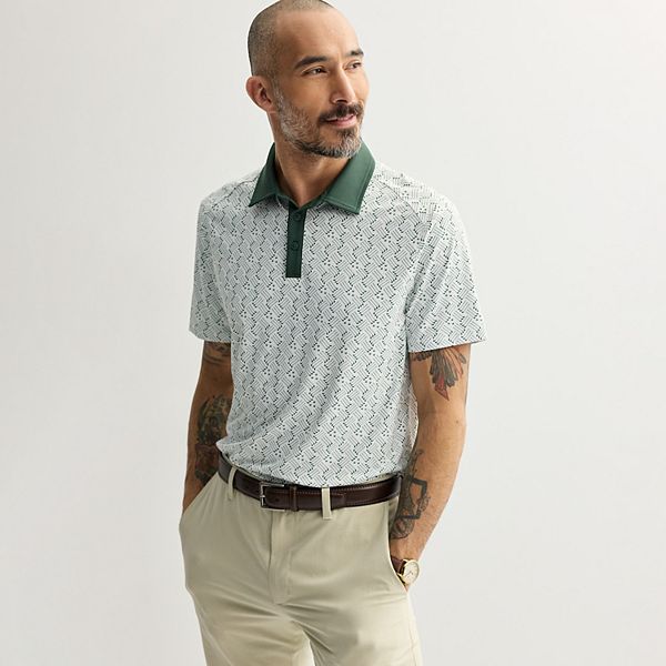 

Мужская поло для гольфа с принтом Flx, Green Club Geo