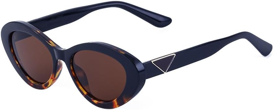 

Солнцезащитные очки в ретро-оправе овальной формы, стильные, для подиума, с маленькой оправой, мужские/женские, универсальные, с защитой от УФ-излучения UV400 HVTVTLA, Black Leopard