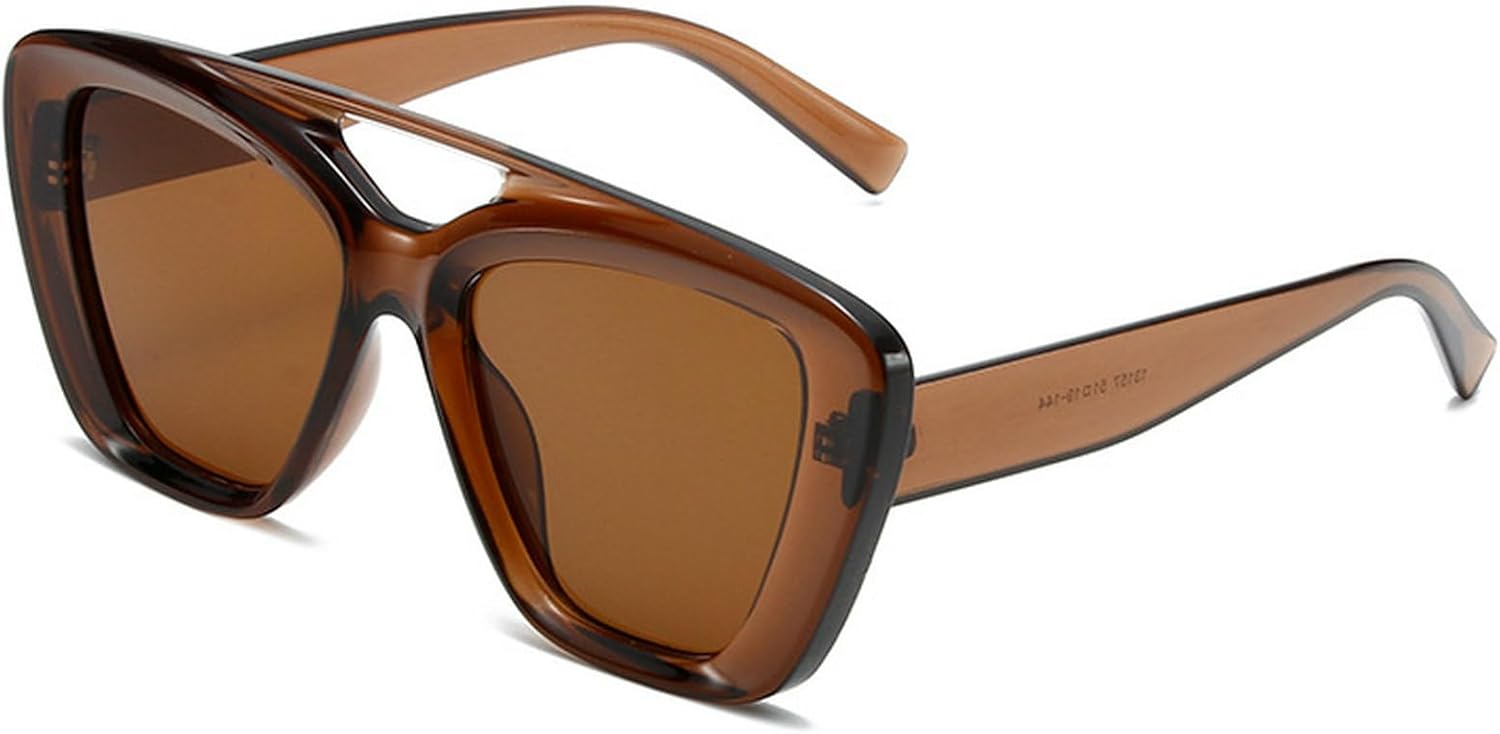 

Крупные солнцезащитные очки-пилот для женщин и мужчин, модные квадратные солнцезащитные очки с двойным лучом, трендовые модели, защита от ультрафиолета UV400 mincl, C6