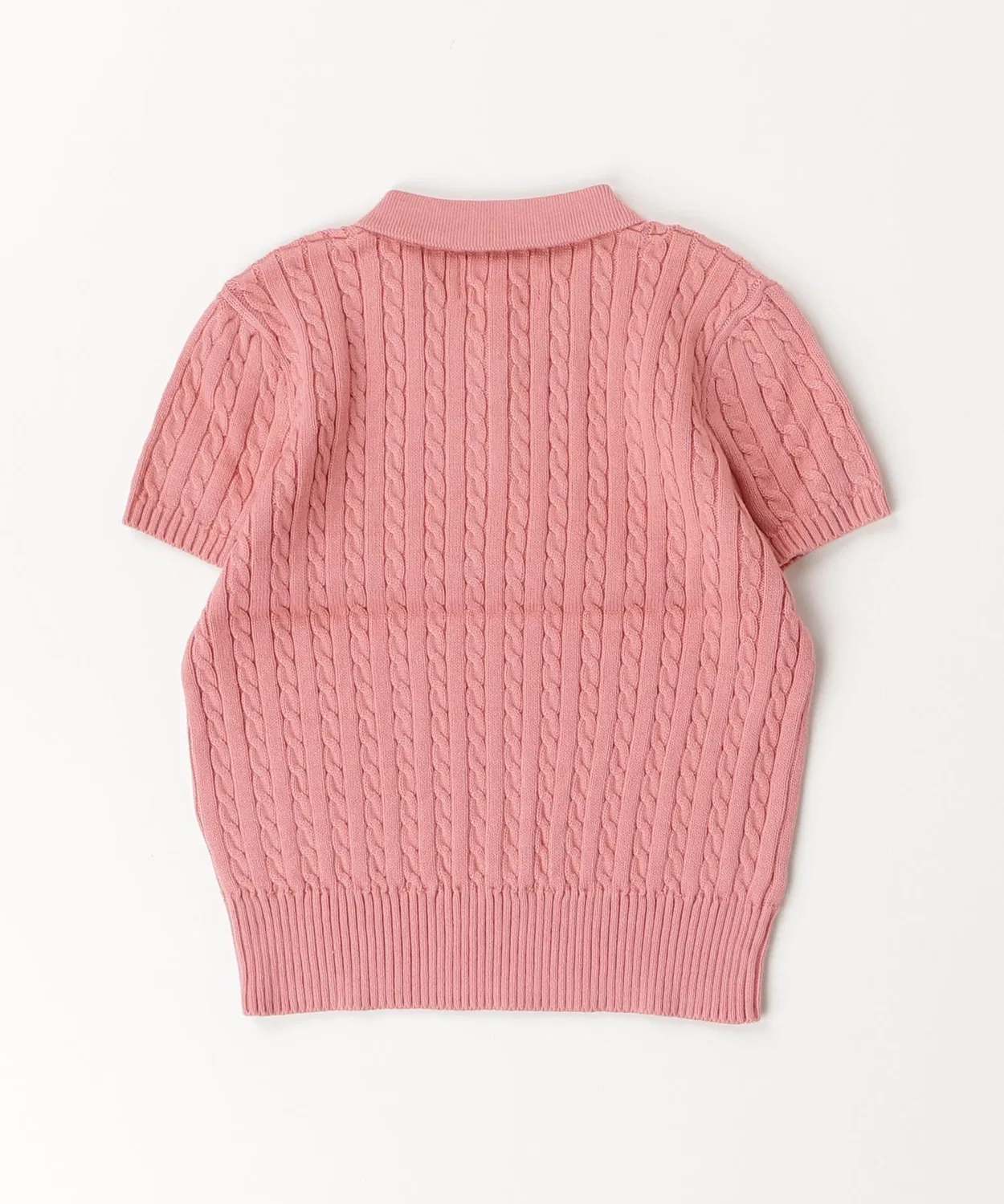 Свитер поло из хлопка с мини-косами, Polo Ralph Lauren, розовый — фото 4