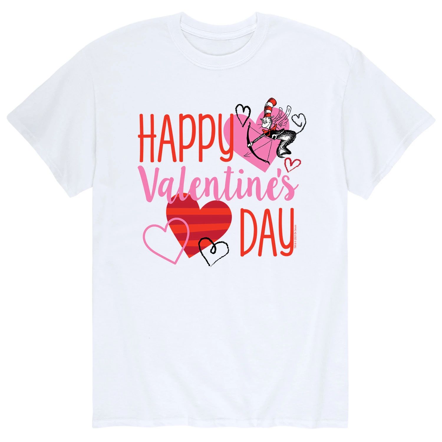 

Мужская футболка Dr. Seuss The Cat In The Hat "Happy Valentine's Day" Licensed Character