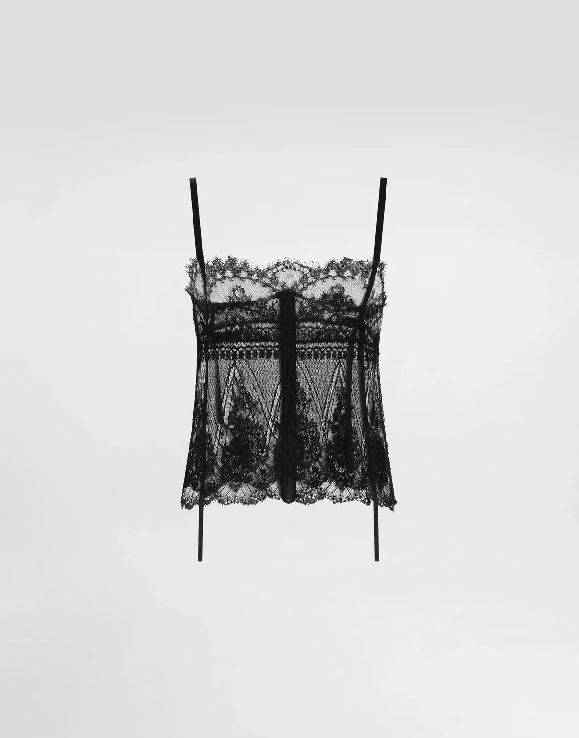 Кружевной топ DOLCE & GABBANA, черный