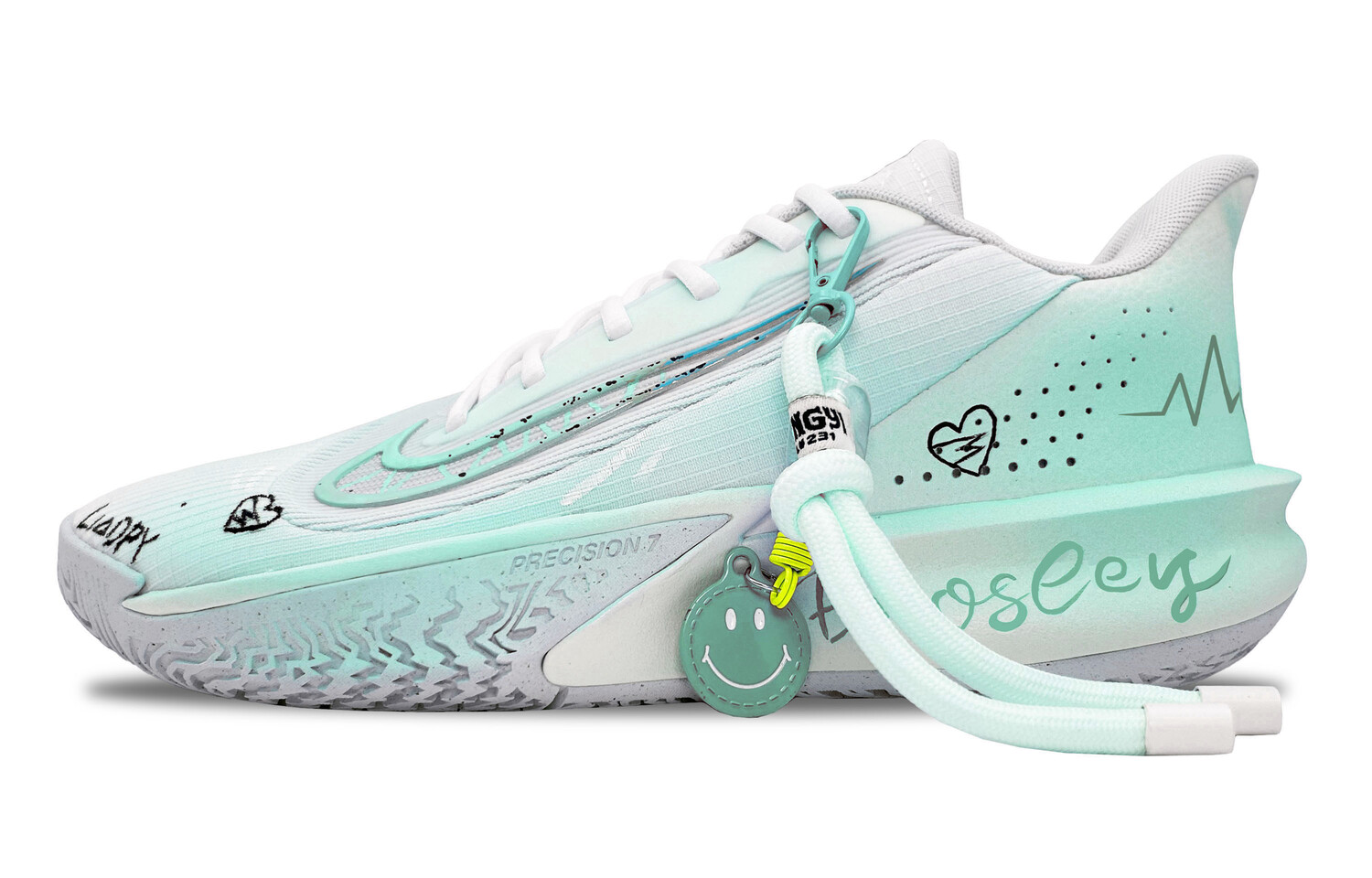 

Баскетбольные кроссовки Precision 7 Basketball Shoes Unisex Low-Top White/Green Nike