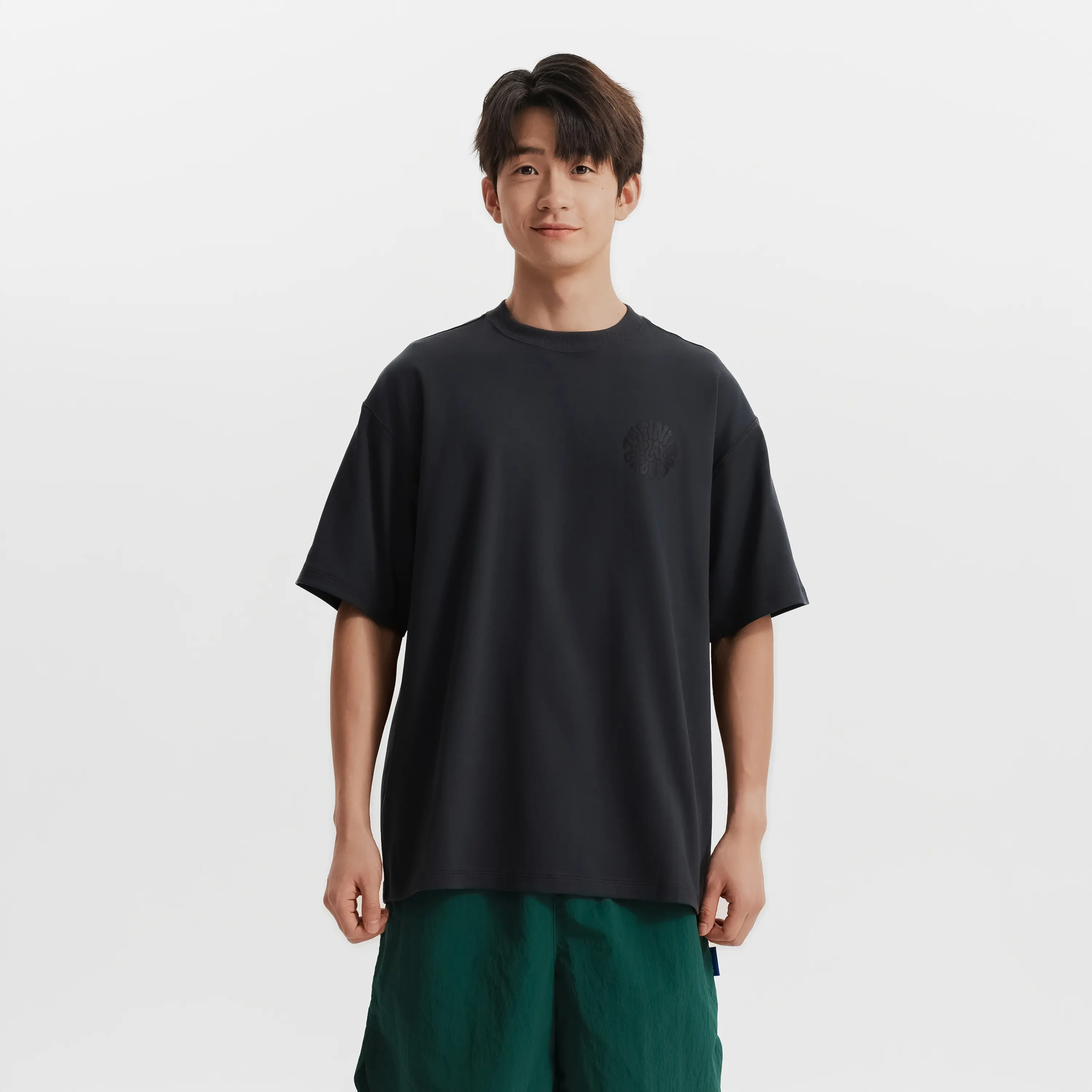 

Унисекс базовая футболка с принтом Decathlon SPORTSWEAR угольно-серая