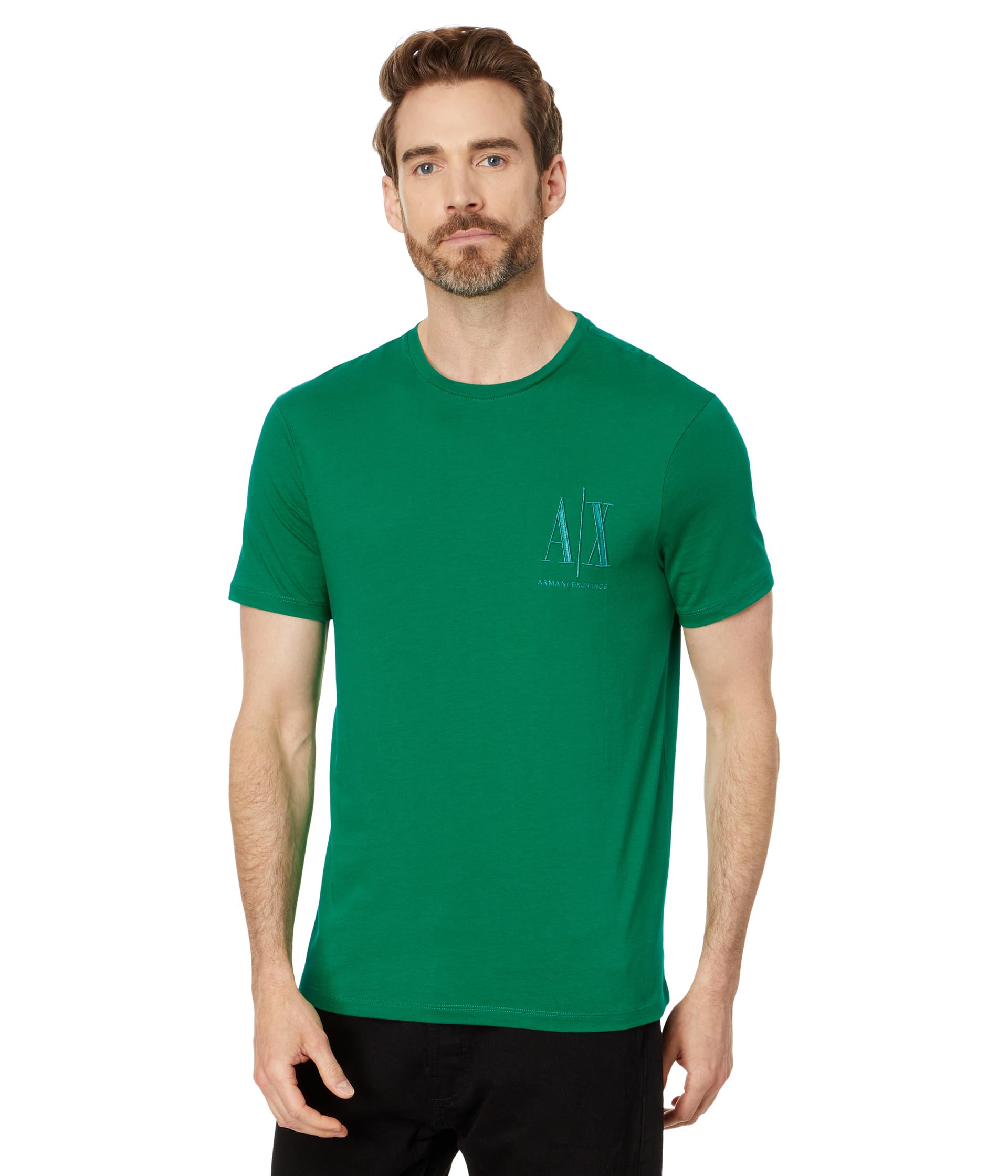

Футболка Armani Exchange Jersey Tee w/ Icon Logo, цвет Green Tambourine